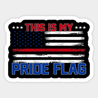 4th of July Patriotic This Is My Pride Flag USA American Sticker